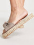 Фото #2 товара ASOS DESIGN Wide Fit Jade knotted espadrille mules in beige