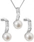 Фото #1 товара Luxury silver set with genuine pearls Pavon 29019.1