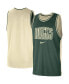 Фото #4 товара Men's Hunter Green, Cream Milwaukee Bucks Courtside Versus Force Split DNA Performance Mesh Tank Top