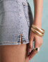 Miss Selfridge denim micro short in acid wash VERWASCHENES HELLBLAU, 34 - фото #5