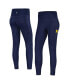 Women's Navy Michigan Wolverines 7/8 Mixed Media Pocket iLeggings