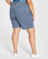 Фото #2 товара Plus Size Hollywood Gingham Bermuda Shorts