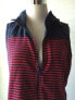 Фото #4 товара Tommy Hilfiger Women's Hodded Vest Stripped Navy Red S