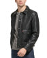 Men's Faux Leather Snap-Front Water-Resistant Jacket