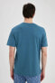 Erkek T-shirt Indigo V7699az/ın250