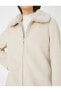 Пальто Koton Plush Zip Jacket