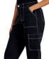 ფოტო #4 პროდუქტის Juniors' Wide-Leg Comfort Fit Cargo Utility Pants