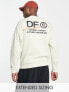ASOS Dark Future oversized sweatshirt with logo back print in off white