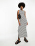 Vero Moda Aware Tall sleeveless maxi dress in mono stripe