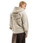 Фото #1 товара Pull&Bear oversize fit graphic hoodie in beige