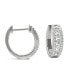 Moissanite Huggie Earrings 3/4 ct. t.w. Diamond Equivalent in 14k White Gold - фото #3