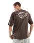 Фото #4 товара Timberland oversized workwear logo t-shirt in brown - Exclusive to Asos