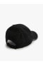 Cap Şapka Suni Deri Detaylı