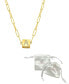 Фото #2 товара ADORNIA 14K Gold-Plated Initial Cube Paperclip Necklace