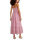 ფოტო #2 პროდუქტის Women's Cotton Cutwork Sleeveless Maxi Dress