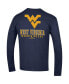 Фото #4 товара Men's Navy West Virginia Mountaineers Team Stack Long Sleeve T-shirt