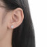 Delicate silver earrings Flowers E0002424