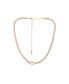 ფოტო #1 პროდუქტის Single Freshwater Pearl with Cubic Zirconia 18K Gold Plated Necklace