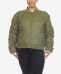Фото #1 товара Plus Size Diamond Quilted Puffer Bomber Jacket