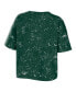 Women's Green Oakland Athletics Notch Neck Tie-Dye T-shirt