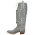 Justin Boots Verlie Embroidered Square Toe Cowboy Womens Grey Casual Boots VN44