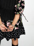 Фото #6 товара ASOS DESIGN Curve cord and twill mixed print babydoll mini dress