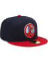 ფოტო #3 პროდუქტის Men's Navy, Red Memphis Redbirds Marvel x Minor League 59FIFTY Fitted Hat
