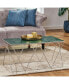 Фото #2 товара Marble-Topped Coffee Table Modern Glam Elegance for Living Rooms