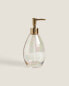 Shiny glass bathroom soap dispenser