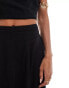 River Island linen midi skirt co-ord in black