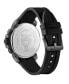 Men's Chronograph Date Quartz Powerlift Black Silicone Strap Watch 45mm