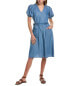 Фото #1 товара Sharagano Greta Midi Dress Women's Blue 12