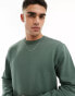 Weekday sweatshirt in bottle green