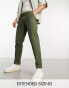 ASOS DESIGN classic rigid chinos in olive green