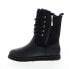 Emu Australia Agnes W12972 Womens Black Suede Lace Up Casual Dress Boots 6