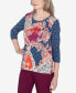 ფოტო #4 პროდუქტის Classic Paisley Patchwork Knotted Crew Neck Top