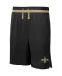 ფოტო #3 პროდუქტის Men's Black New Orleans Saints Cool Down Tri-Color Elastic Training Shorts