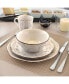 Rustic Birch 16 Piece Stoneware Round Dinnerware Set