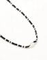 Classics 77 bead and shell necklace in black