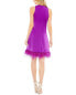 Фото #2 товара Mac Duggal Feathered Cocktail Dress Women's 0