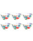 Фото #1 товара Audrey Floral 6" Cereal Bowls 24 oz, Set of 6, Service for 6