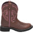 Justin Boots Gemma Embroidered Round Toe Cowboy Booties Womens Brown Casual Boot