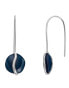 Фото #1 товара Fashion steel earrings with blue glass Sea Glass SKJ1812040