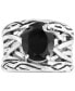 ფოტო #3 პროდუქტის EFFY® Onyx Openwork Woven Ring in Sterling Silver