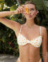 Фото #1 товара Dippin Daisys wonder ring detail underwire bikini top in clementine waffle