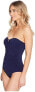 Фото #2 товара Tommy Bahama Womens 189258 Pearl Convertible Mare Navy One Piece Swimsuit Size 4