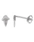 Women's Sterling Silver Ice Cream Cone Stud Earrings