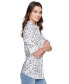 Фото #6 товара Women's Printed Utility Button-Down Top, Regular & Petites