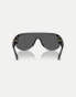 Фото #4 товара Versace irregular sunglasses in black with grey lens in black