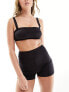 ASOS DESIGN Maya mix and match square neck bandeau bikini top in black 34 - фото #7